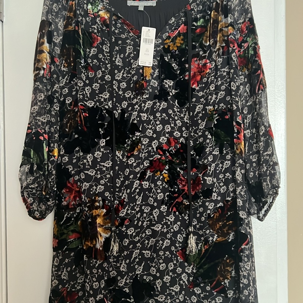 Daniel Rainn Black Floral Dress